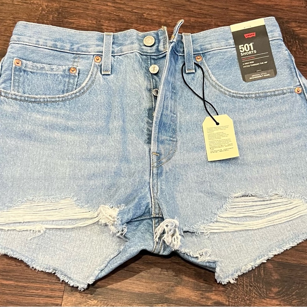 Levi's Women's Light Blue Denim Shorts
